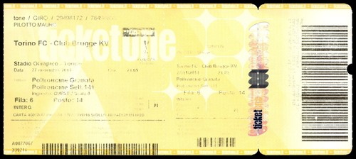 Ticket 1992 torino - 1992,