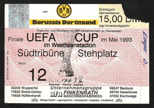 Ticket 1993 borussia - |, |