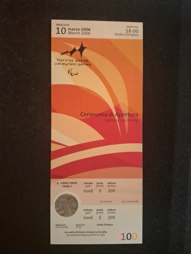 Biglietto ticket olimpiadi - biglietto,