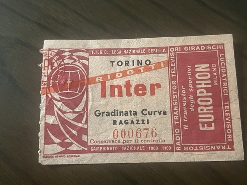 Torino inter biglietto ticket - torino-inter, biglietto/ticket