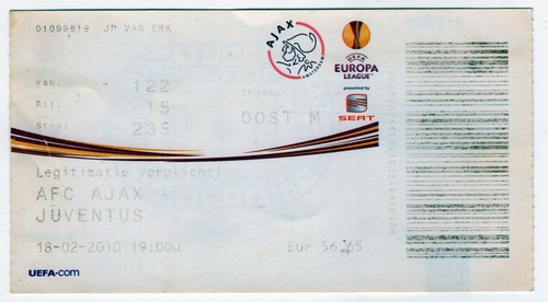 Ticket ajax amsterdam - ticket, ec