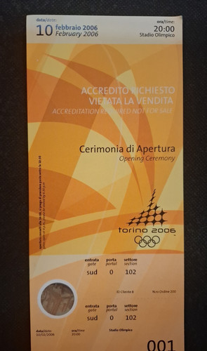 Biglietto ticket olimpiadi - biglietto,