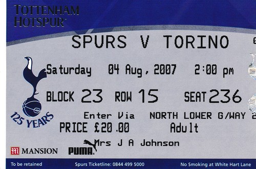 Ticket tottenham torino - tottenham,
