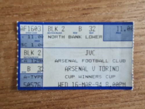 Arsenal torino cwc - 93/94,