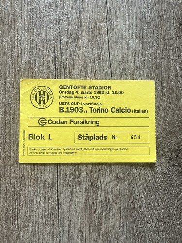 Bk1903 kobenhavn torino - kobenhavn-torino, 1992