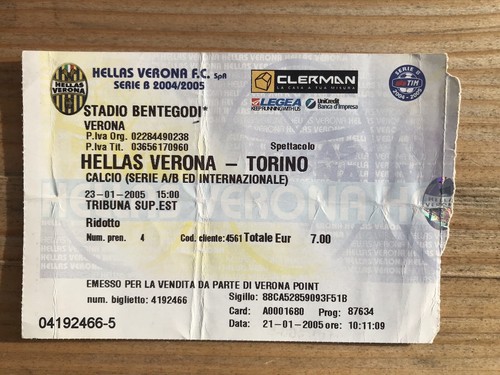 Hellas verona ticket 2005 - hellas,