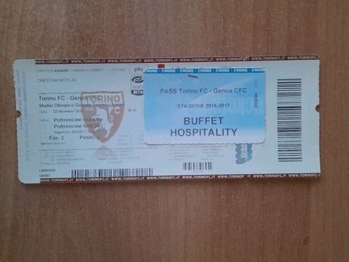 Biglietto ticket calcio stadio - biglietto,