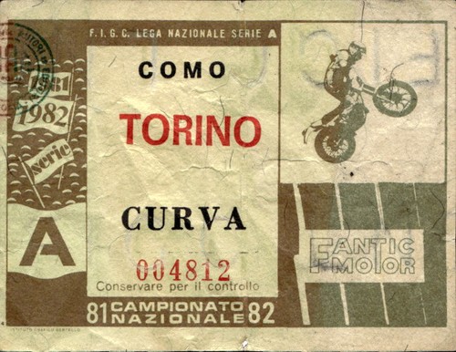 Biglietto ticket stadio como - biglietto,