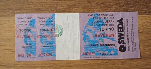 Ticket 1986 torino sk - 1986, vs.