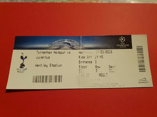 Used ticket uefa 2017 18 - used, 2017/18