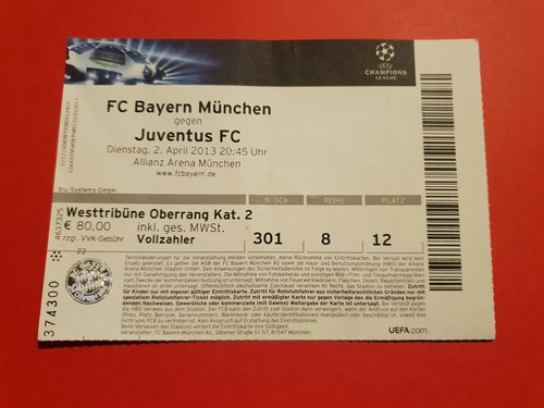 Used ticket uefa 2012 13 - ticket, el