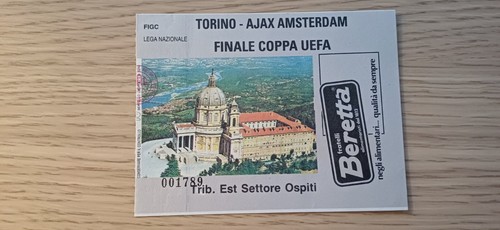 Ticket 1992 torino - ticket, vs.