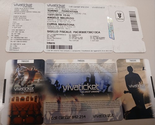 2019 biglietto stadio - 13/01/2019,